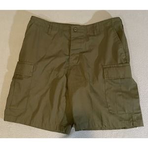 Rapdom Tactical Gear Mens Ripstop‎ Cargo Shorts 38 Green Khakis Pockets